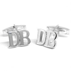 Gemelos de dos iniciales en plata
