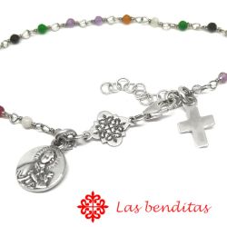 Pulsera Santa Gema plata ayuda estudiantes