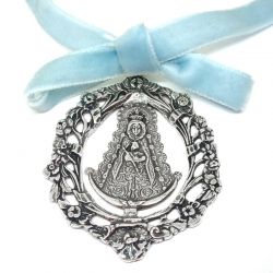Sub foto Medalla de cuna de la Virgen del Rocío en plata