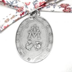 Sub foto Medalla Milagrosa ovalada grande en plata