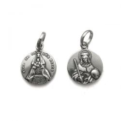 Foto principal Medalla Virgen de los Reyes y San Fernando en plata + cadena
