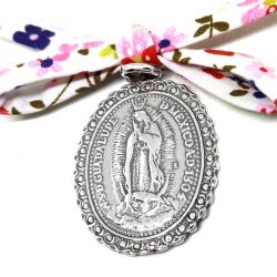 Foto principal Virgen de Guadalupe con leyenda plata