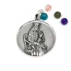 Foto principal Virgen de los Reyes medalla redonda plata.