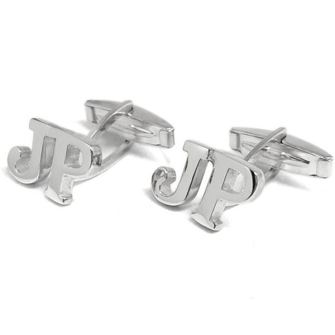 Gemelos de dos iniciales en plata