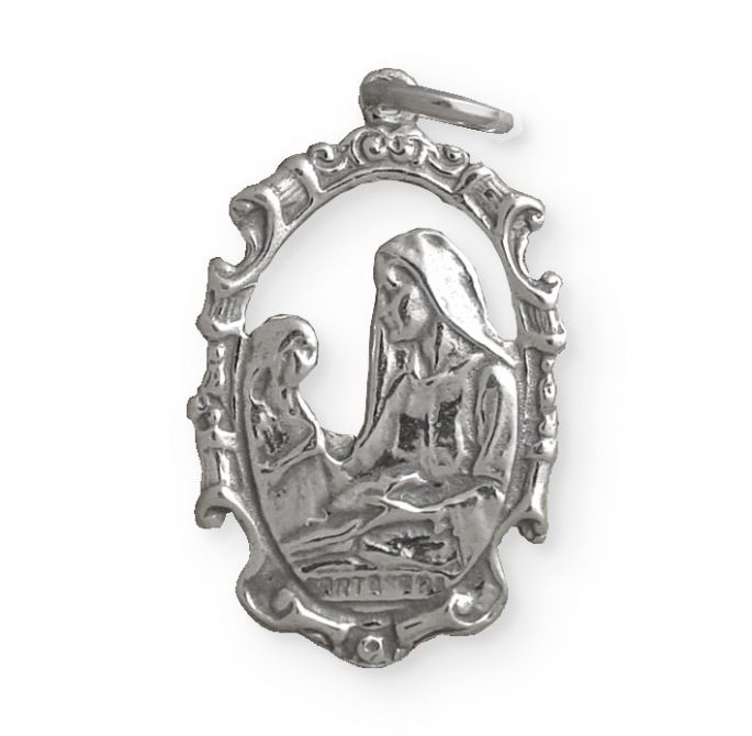 Medalla de Santa Ana calada plata