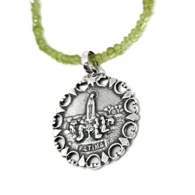 Medalla Virgen Fatima calada plata