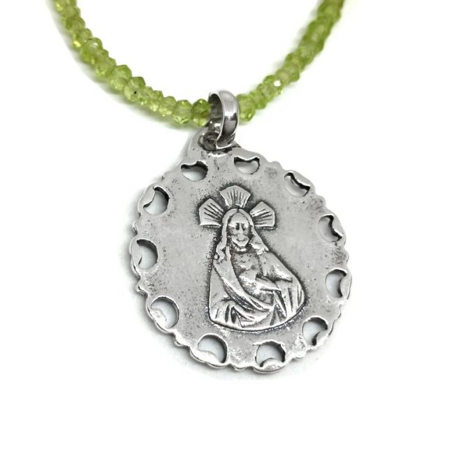 Medalla Virgen Fatima calada plata