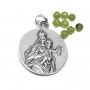 Escapulario redondo Virgen del Carmen 25mm plata