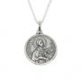 Gargantilla de medalla de Santa Gema en plata.