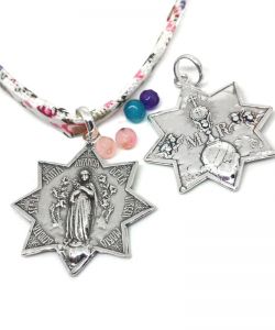 Sub foto Medalla Virgen niña estrella en plata