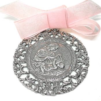 Foto principal Medalla cuna Virgen María plata