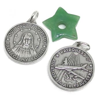 Foto principal Medalla Virgen de Loreto de 24mm plata