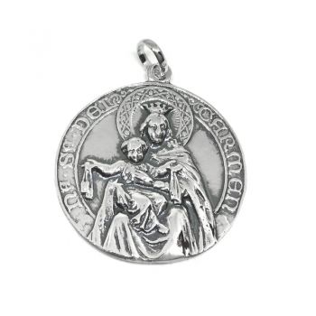 Foto principal Medalla Virgen del Carmen redonda plata